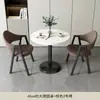 Mesa y Sillas Pequeñas Redondas Modernas Simples para Recepción, Negociación, Comedor de Cafetería de Té de Leche y Balcón