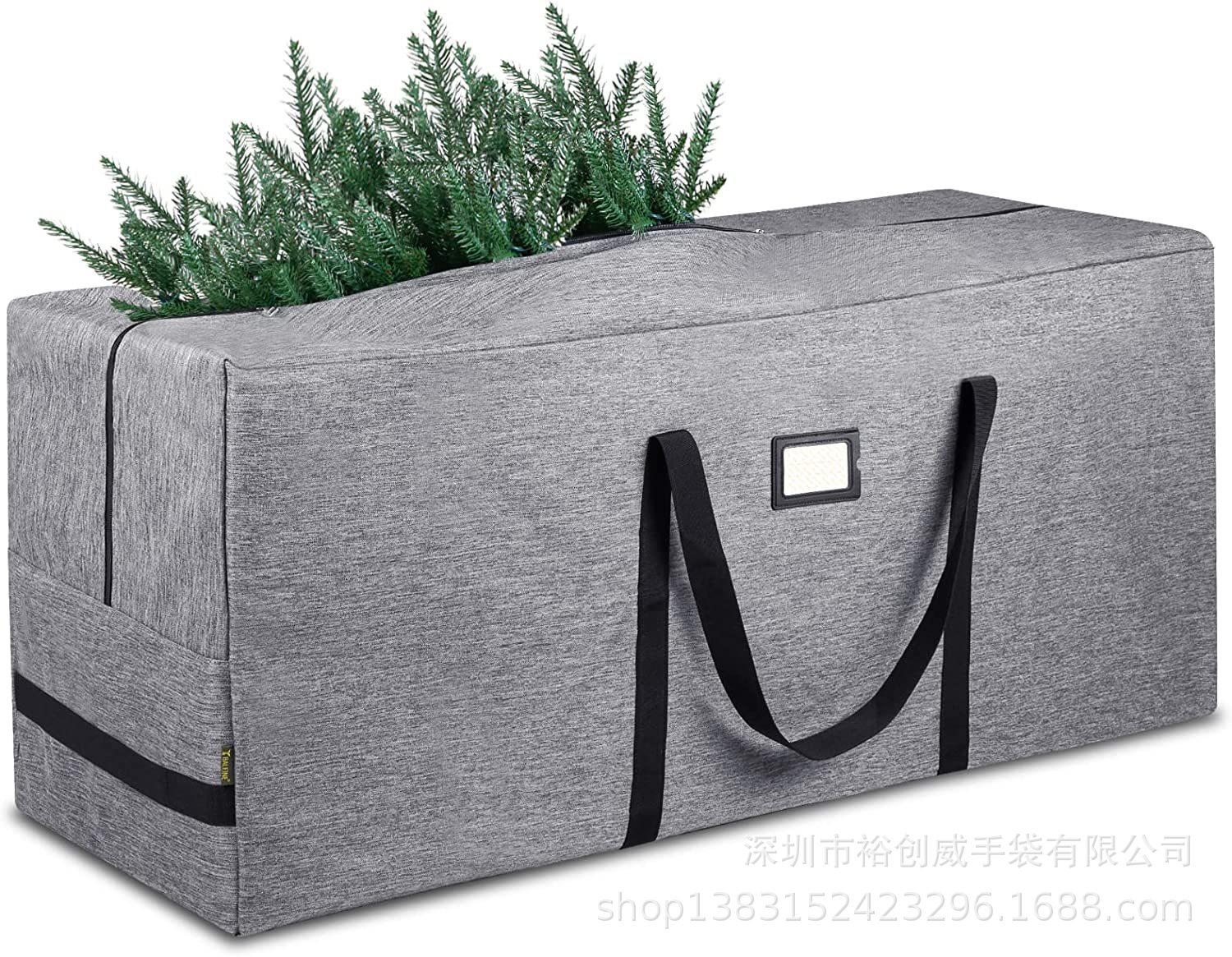 8英尺圣诞树储物袋,重型 900D 牛津面料,带加固手柄,双