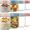 Frascos de Vidrio Sellados para Almacenamiento Amazon Transfronterizos, Biberones Dispensadores de Comida para Bebé, Vasos para Avena Nocturna, Frascos para Yogur, Contenedores de Almacenamiento