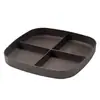 ¡Guau, esta charola para snacks de PP con acabado tipo madera y cuatro compartimentos es perfecta para organizar bocadillos, evitar que se mezclen y es ideal para usar en la mesa de centro de la sala, para reuniones en casa y para servir bocadillos a los invitados!
