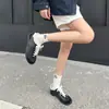 Zapatos de Entrenamiento de Ballet de Cuero Genuino, Zapatos de Mujer con Suela Blanda, Zapatillas Casuales de Bloques de Color Retro Nuevas de Nicho 2026, Zapatillas Forrest Gump