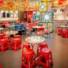 Mesas y Sillas Plegables Estilo Hong Kong, Tienda de Agua de Azúcar, Puesto de Barbacoa, Sofá de Cabina, Tienda de Postres, Mesa y Sillas de Comedor de Acero Inoxidable, Mesa Redonda de Restaurante de Té