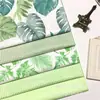 Fornecimento Atacado Folhas de Planta Tropical Verde Tecido Decorativo Algodão Sarja Estampado Algodão Travesseiro Roupa de Cama