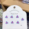 Decoraciones de Arte para Uñas de Resina, Flores de Tres Pétalos Tridimensionales, Accesorios para Uñas DIY, Aretes, Fundas para Teléfono Móvil, Accesorios para Uñas Portátiles