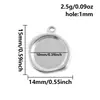 Acessórios de Pingente Geométrico de Aço Inoxidável 304 Pingente Oval Transfronteiriço Pingente para Colar Pulseira Brincos DIY Estoque Pronto