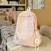 Mochila Japonesa Simples para Viagem e Dia a Dia Leve para Aluno do Ensino Fundamental Descompressão Bolsa de Ombro Dupla Mochila Escolar Fresca para Aluno do Ensino Médio Feminina