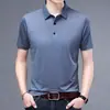 Camiseta de Manga Corta de Verano para Hombres Jóvenes y de Edad Media, Color Sólido Casual Diaria Delgada Camisa Polo, Top para Hombre, Camiseta de Manga Media