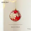 8cm Bola Brilhante Vermelha de Alto Padrão Pó Pegajoso Pó Dourado Bola Galvanizada Decoração de Árvore de Natal Pingente Decoração Suspensa Bola Suspensa