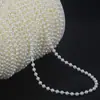 Perla Semisemicircular Conectada Doble Línea Cuentas Doble Fila Conectadas Cadena de Perlas para Vestido de Novia Cadena de Perlas Semisemicircular ABS Accesorios para Joyería DIY