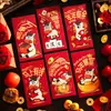 Envelope Vermelho Festivo de Ano Novo Chinês Personalizado Estilo Chinês Criativo Saco de Dinheiro da Sorte Ano do Cavalo Festivo Fuwa Desenho Animado Pacote Vermelho de Festival de Primavera