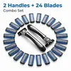 Maquinilla de afeitar manual de seis capas para hombre, cabezales de repuesto universales, juego de 36 piezas, totalmente lavable, mango antideslizante, éxito de ventas transfronterizo