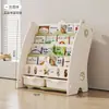 Estantería para bebés, estante para libros ilustrados infantiles, estantería de almacenamiento de libros de varias capas de pie, armario de almacenamiento para jardín de infantes, estantería de dibujos animados para el hogar