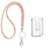 Llavero de Tirón Fácil Transfronterizo Correa para Cuello de Insignia de Trabajo Lanyard Red de Pescado Brillante Incrustado de Diamantes Correa Blanca para Portatarjeta de Identificación