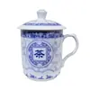 Porcelana Branca de Jingdezhen Bone China Cerâmica Branca Alta Caneca com Tampa Copo de Escritório Presente de Reunião de Negócios de Alto Padrão Xícara de Chá Personalizável l