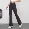 Pantalones de Yoga NULS de Pierna Acampanada Micro Primavera/Verano de Cintura Alta Levanta Glúteos Pantalones Deportivos para Exteriores Fitness Pantalones de Pierna Ancha Pantalones Ajustados de Pierna Acampanada