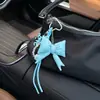 Llavero colgante con forma de corazón de cuero, lazo personalizado, nuevo artículo de moda, accesorio de bolso creativo y versátil.