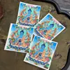 Gran Venta Tíbet Nepal Puro Pintado a Mano Thangka Buda de la Medicina 4*5 Núcleo de Tarjeta