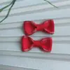 Gravata Borboleta de Fita com Borda Prateada Acessório DIY Cor Sólida Acessório de Decoração de Presente Estilo Luxo Leve Estampagem Dourada