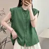 Tops sin mangas para mujeres de mediana edad y mayores, nuevo estilo 2026, camisas casuales holgadas, camisetas de verano elegantes para madres, efecto adelgazante