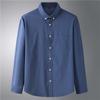 Nueva Camisa de Manga Larga para Hombre de Tallas Grandes Primavera y Otoño Gordito Holgada Casual Mezclilla Elástica Talla Extra Chico Gordo