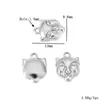 Pingente Banhado a Ouro 18K de Aço Inoxidável Laço/Coração/Cruz/Traje Espacial/Urso Acessórios para Joias DIY