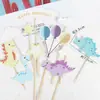 Decoración Día del Niño Arcilla Suave para Hornear Pastel Verde Muñeca Bebé Dinosaurio Niño Pastel de Cumpleaños Enchufe Fiesta