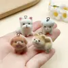 Dibujos Animados Super Mini Lindo Animal Terciopelo Animal Perro West Highland Colgante Llavero Cadena para Teléfono Móvil Accesorios de Joyería