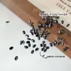 Decorações de Nail Art com Zircônia Preta em Formato de Cisne, Gota d'Água, Marquise, Ponta Inferior Afiada, Irregular, Mini, Fundo Plano Chanfrado