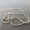 Colar Corrente Veneziana Especial Clavícula Prata de Lei S925 Feminino Simples Material Pérola Joia Prata Quebrada
