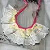 Gola falsa de renda com laço estilo coreano para pet, babador de renda, acessório xadrez para cachorro, babador para gato, cachecol para buldogue francês