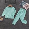 Ropa de otoño de terciopelo para niños pantalones largos ropa cálida para el hogar para niños traje para niñas bebé niños grandes sin costuras ropa infantil al por mayor