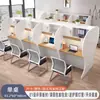 Escritorio de Estudio para Sala de Autoestudio con Configuración de Cortina Inmersiva, Escritorio Cerrado para Preparación de Exámenes, Mesa Partitionada Compartida para Entrenamiento de Computación Estudiantil