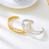 Pulsera Transfronteriza Acero Inoxidable Hueca Nudo Celta Irlandés Hueca Pulsera Simple para Mujer de Alta Gama Pulsera Abierta