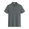 Camisa Polo Verão 2025 Fresca Respirável Cor Sólida Gola Polo Popular Manga Curta Camiseta Unissex Versátil