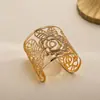 Pulseira Pleated Floral Europeia e Americana Transfronteiriça com Recortes Estilo Palácio Retrô Design de Nicho Joia para Mãos
