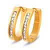 Venta al por mayor del fabricante Joyería versátil y elegante para mujer de acero inoxidable 304 con forma de lágrima simple, fila única, incrustada de diamantes, oro de 18 quilates, europea y americana