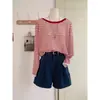 Shorts de mezclilla de cintura alta para mujer, nuevo diseño de verano, línea A plisada, corte holgado, shorts de pierna ancha adelgazantes que ocultan la grasa corporal y te hacen lucir más delgada