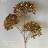 Simulação Flor de Ano Novo Folha Dourada Flor de Plástico Balde de Ano Novo Eucalipto Dourado Phalaenopsis Casamento Casa Flor Artificial