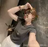 Camiseta Estampada de Manga Curta Estilo Americano Picante para Mulheres, Nova Coleção Verão 2026 Slim Fit Versátil Top Curto