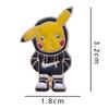 Broche de desenho animado estilo japonês, moderno e estiloso, medalha do Pikachu, decoração para mochila escolar, broche fofo, broche de joia.
