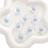 25mm Acrílico Transparente Duas Cores Colorido Girassol Furo Passante Contas Feitas à Mão DIY Corrente de Celular Joias Contas Soltas