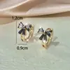 Brincos TEMU transfronteiriços novo estilo zircônia cúbica brincos de nicho de alta qualidade para mulheres brincos da moda e versáteis estilo francês