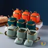 Potes de Cerâmica para Temperos de Luxo Leve, Caixas de Temperos, Utensílios de Cozinha, Frascos de Temperos, Potes de Sal, Conjuntos Criativos de Potes para Pimenta, Atacado