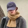 Bufanda Versátil de Color Sólido Nueva Tendencia Otoño e Invierno Lana Tejida Moda Coreana Cálida Versátil Estilo Tejido de Color Sólido