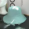 Sombrero de Pescador de Verano para Mujer Estilo Coreano de Moda Borde Deshilachado Estilo Japonés Sombrero Cubeta de Pescador con Borde Deshilachado Protección Solar Sombrero de Sol