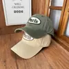 Gorra de Béisbol Lavada Estilo Coreano para Mujer, Bordado de París para Primavera y Otoño, Aspecto Vintage, Adelgazante, Gorra de Pico Versátil, Moderna