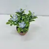 Macetas de Flores Artificiales Transfronterizas para Decoración, Macetas Pequeñas, Mini Macetas para Paisajes Interiores y Exteriores, Flores y Plantas Verdes, Flores Falsas, Bonsái Decorativo
