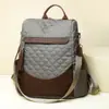 Mochila Transfronteriza para Mujer, Nuevo Estilo de Verano, Patrón de Rombo a la Moda, Gran Capacidad, Versátil, Bolso de Viaje Ligero
