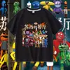 Pizzy's Parlor Ropa Infantil Camiseta Niños Verano Dibujos Animados Cuello Redondo Casual Manga Corta
