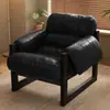 Cómodo sillón reclinable de ocio con reposabrazos estilo americano, pintura al óleo de la Isla de Jersey, diseño clásico vintage, estética retro, la primera opción para la sala de estar